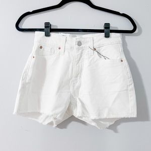 White denim shorts
